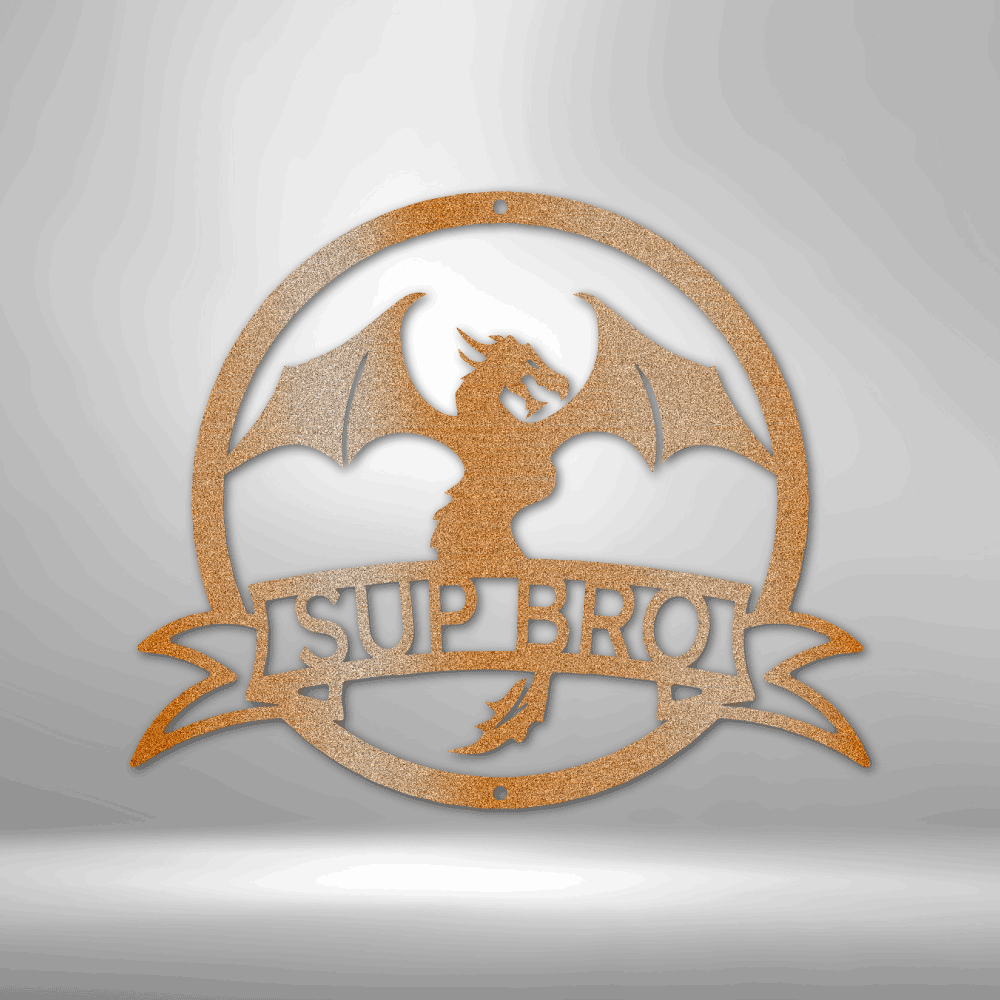 Dragon Banner Monogram - Steel Sign