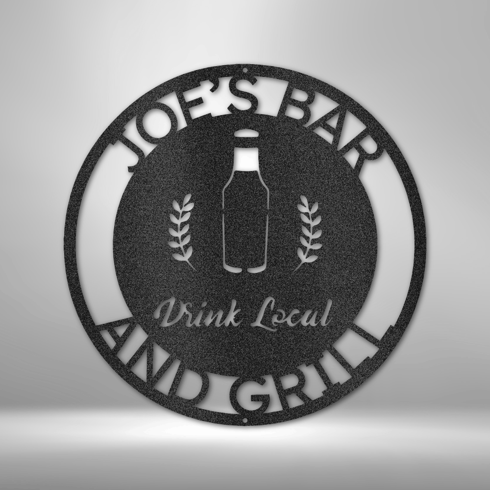 Drink Local Monogram - Steel Sign