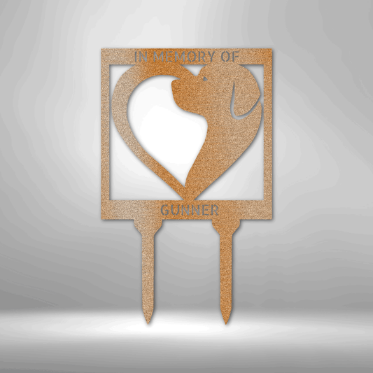 Dog Love Stake - Steel Sign