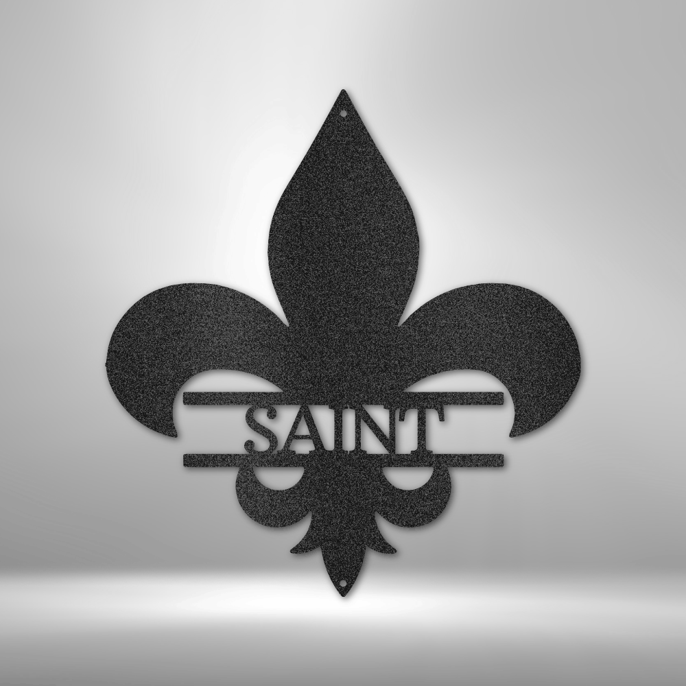 Classic Fleur De Lis Monogram - Steel Sign