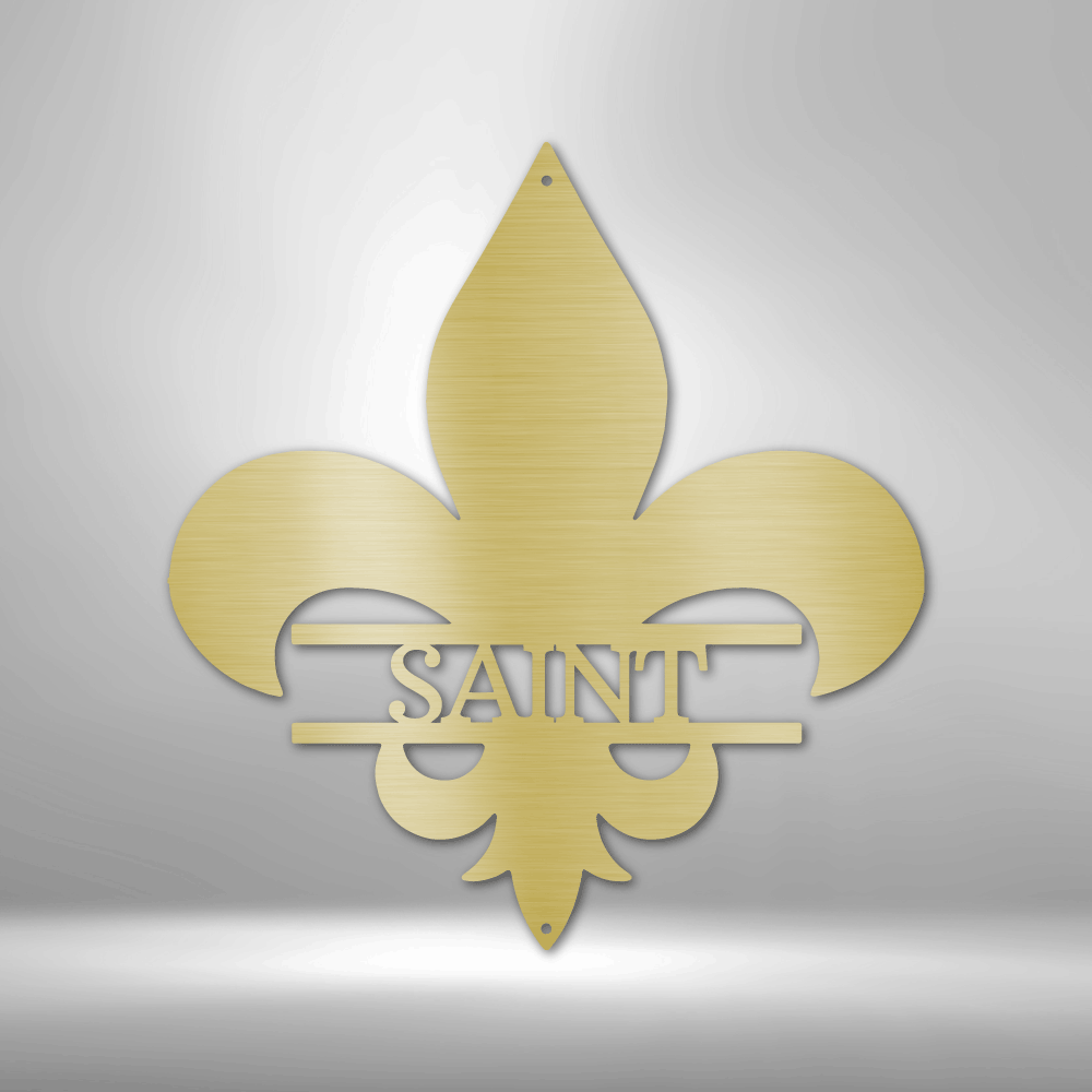 Classic Fleur De Lis Monogram - Steel Sign