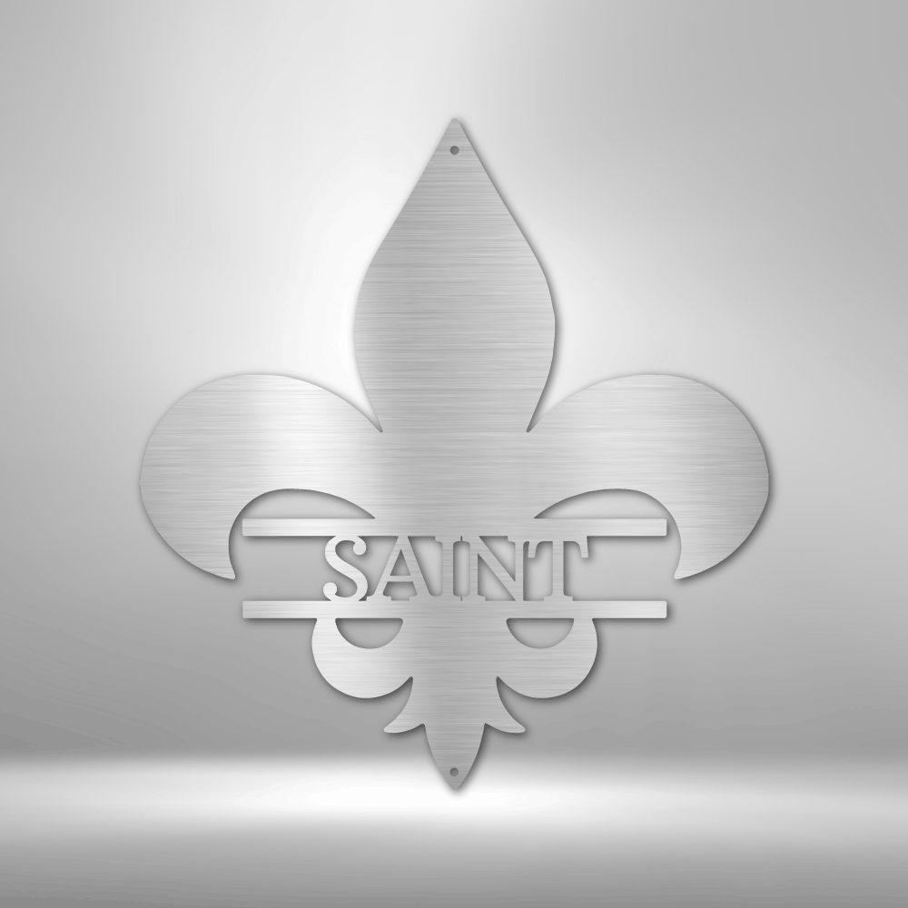 Classic Fleur De Lis Monogram - Steel Sign