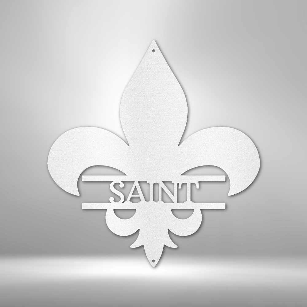 Classic Fleur De Lis Monogram - Steel Sign