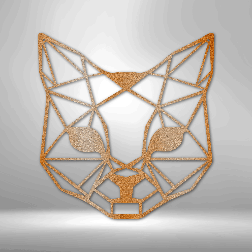 Geometric Cat - Steel Sign