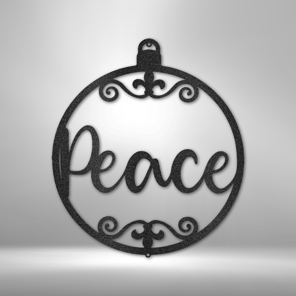 Peace Ornament - Steel Sign