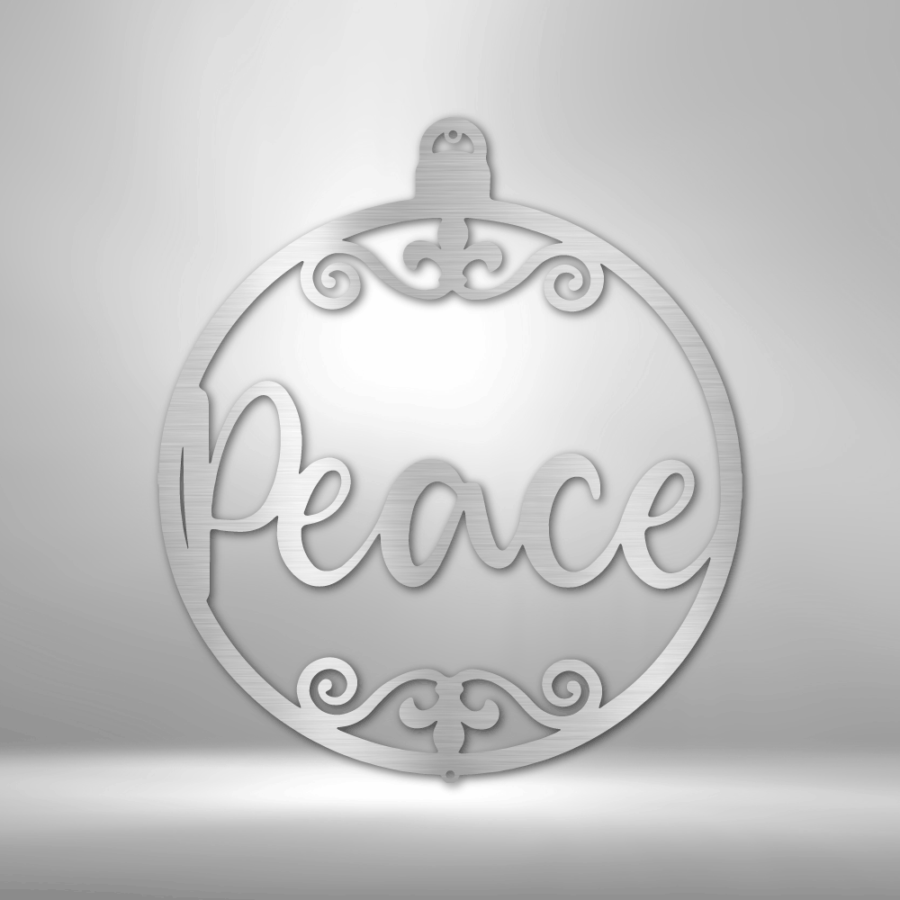 Peace Ornament - Steel Sign