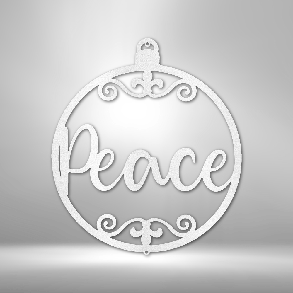 Peace Ornament - Steel Sign