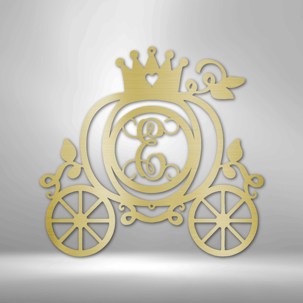 Carriage Initial Monogram - Steel Sign