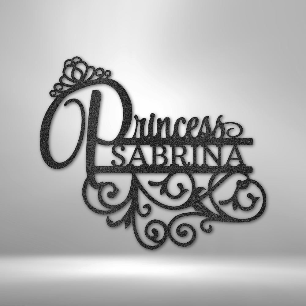 Princess Monogram - Steel Sign