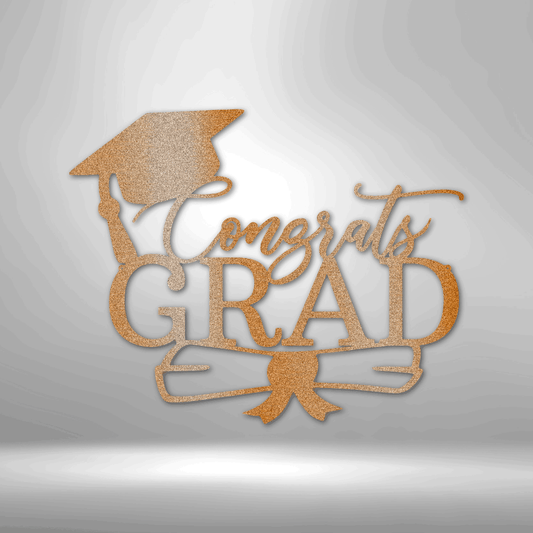 Congrats Grad Cap - Steel Sign