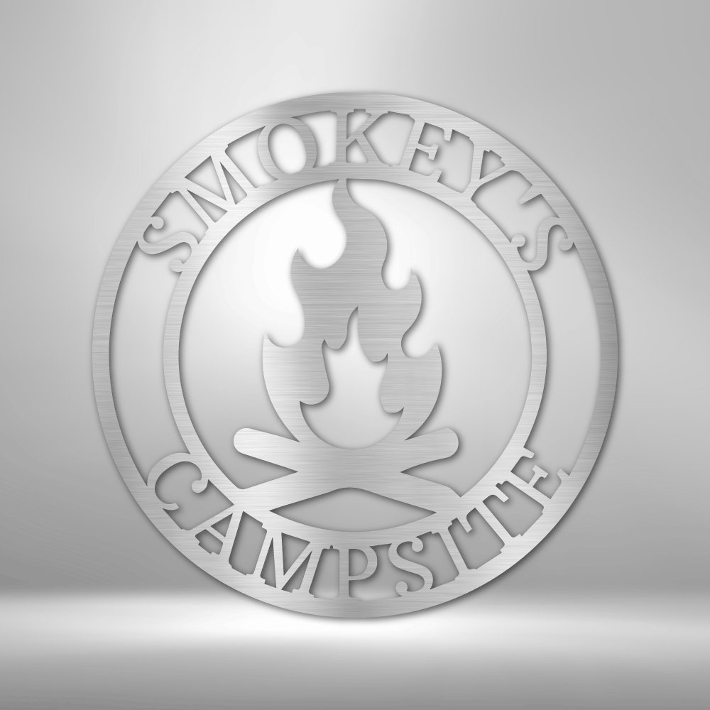 Campfire Monogram - Steel Sign