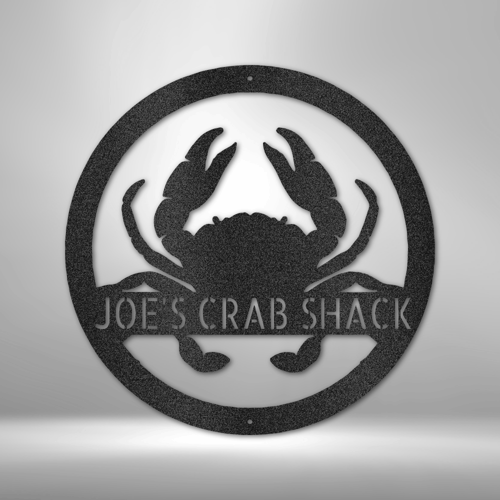 Crab Monogram - Steel Sign