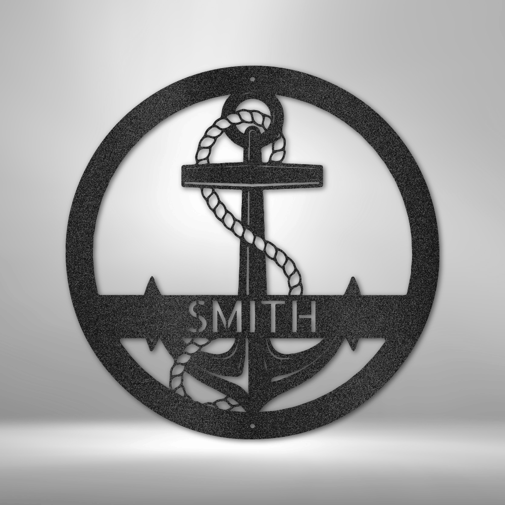 Elaborate Anchor - Steel Sign