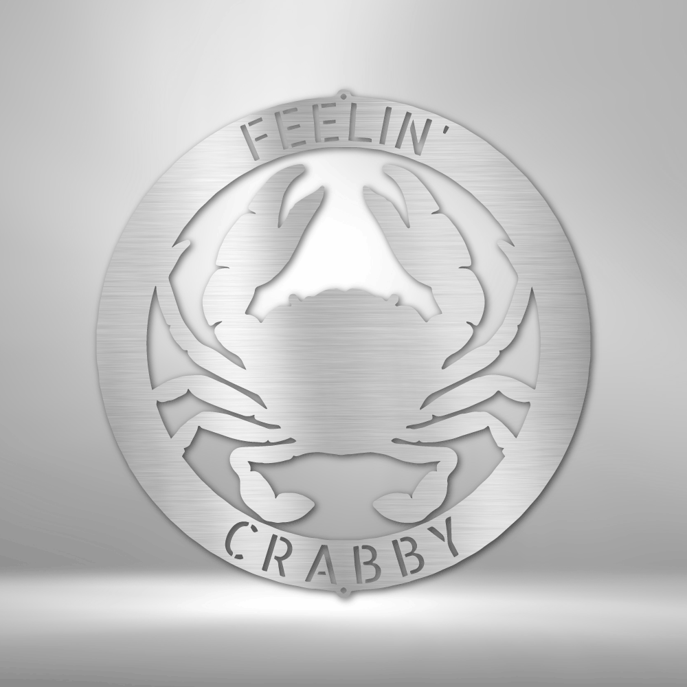 Crab Ring Monogram - Steel Sign