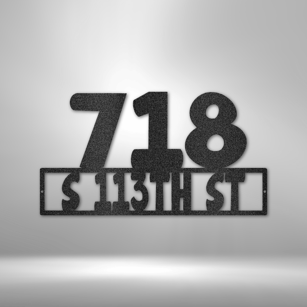 Address Sign - Personalized, Steel, Address Plaque, Wall Décor